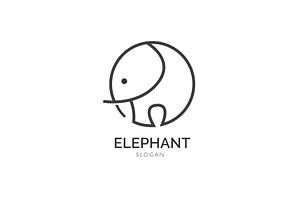 Simple elephant logo, icon symbol, a Branding & Logo Template by Logocreative