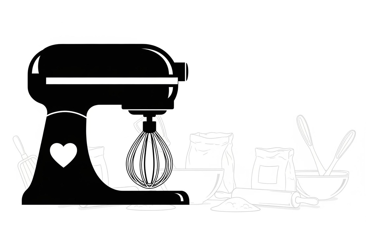 Kitchen Stand Mixer Silhouette Bundl, an Illustration by Gaye Art (Photo 7 of 31)
