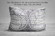 Vintage Planisferium World Atlas, a Decorative Illustration by FourLeafLover (Thumbnail 3 of 4)