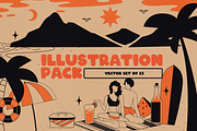 Vacation Illustrations Pack, a Branding & Logo Template by Creathift (Thumbnail 1 of 5)