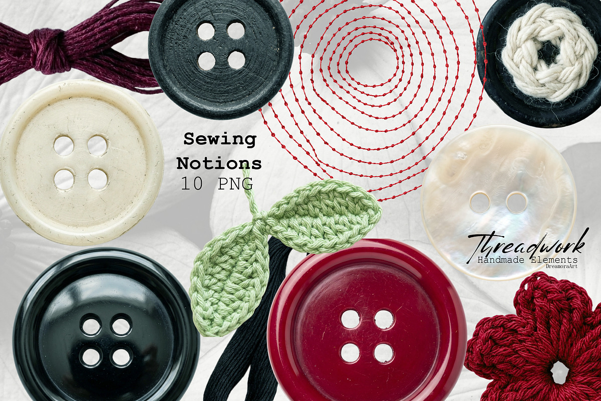 Threadwork Handmade Textile Elements, an Object Graphic by DreamoraArt (Photo 9 of 9)
