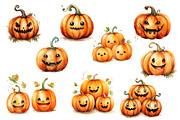 Watercolor halloween pumpkin png, an Object Graphic by KomtsyanTatyanaArt (Thumbnail 2 of 4)