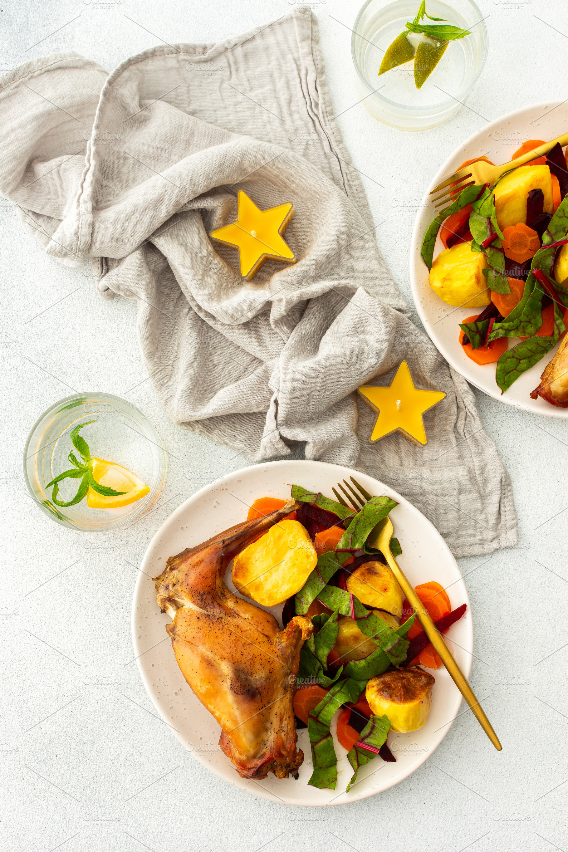 Enjoy a delicious, hearty meal, a Food & Drink Photo by Pundateam