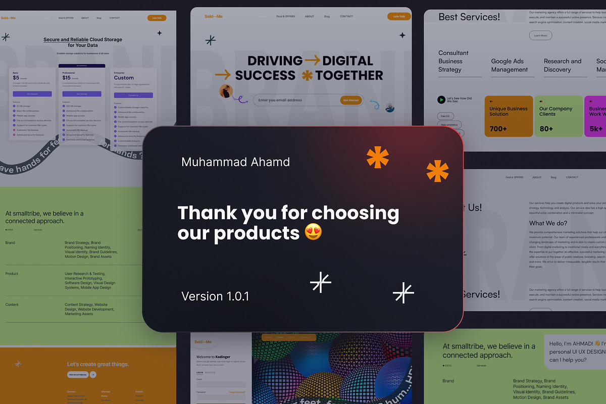 SaaS Website & SaaS Landing Page UI, a Social Media Template by Muhammad_Ahmad (Photo 6 of 6)