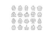 Sweet dessert cupcake muffin line, an Object Graphic by pikepicture (Thumbnail 1 of 3)
