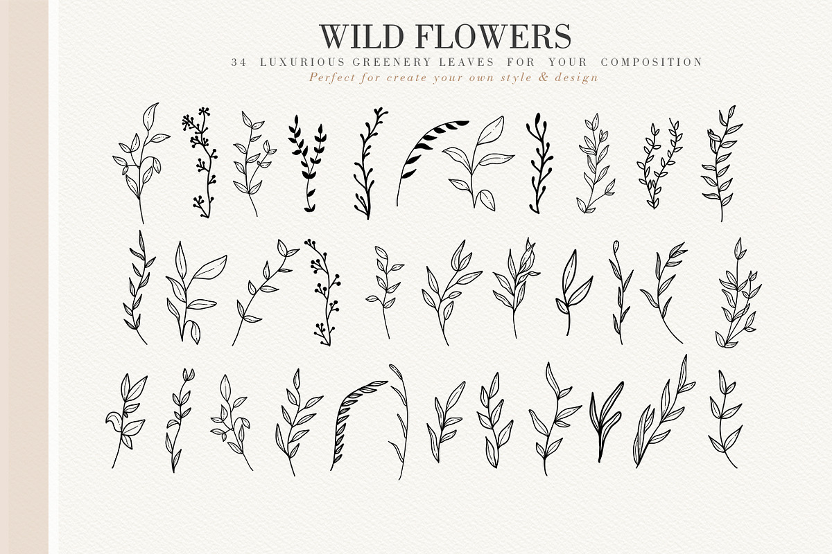 123 Floral Line Art Elegant Botanic, a Graphic by Luiz da Rolt Grathwohl (Photo 4 of 8)