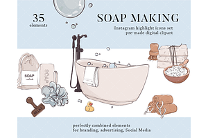 Soap Bar Clipart Self Care Spa PNG