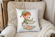 Christmas Elf Watercolor Clipart Set, a Decorative Illustration by MockupWizard (Thumbnail 6 of 6)