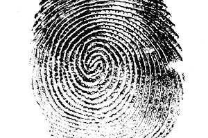 Thumb print featuring artistic, biometric, and blank