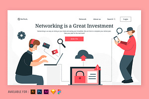 Networking Web Illustration