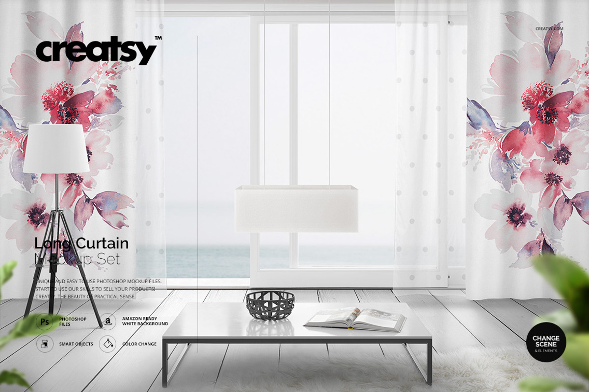 Long Curtain Mockup Set, a Product Mockup by Creatsy (Photo 1 of 7)