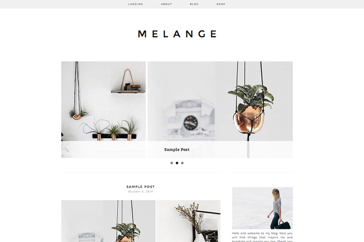 Responsive WP Theme - Melange, a WordPress Template by Light Morango (Photo 2 of 4)
