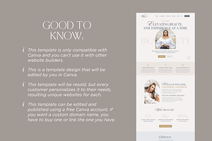 Beauty Website Template Canva Boho