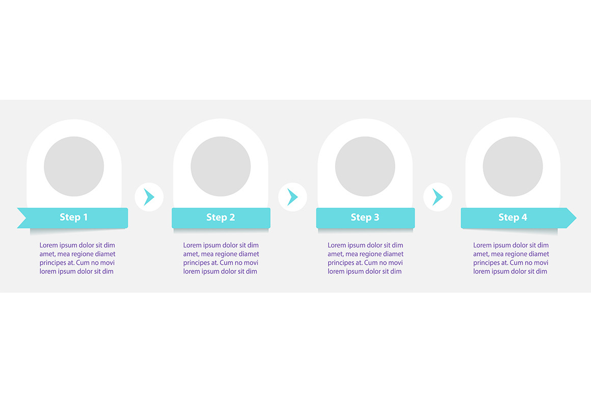 Simple modern flowchart with headers, a Templates & Theme by IMG Visuals