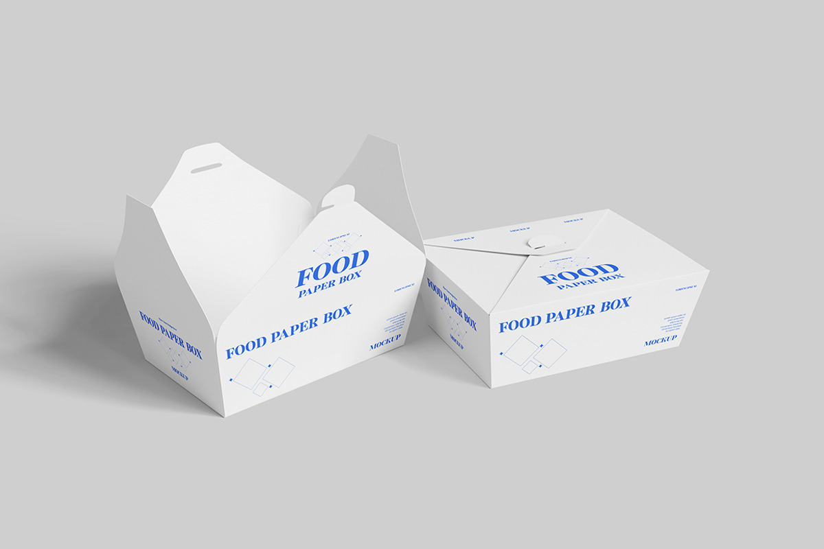 Editable Food Paper Box Mockup, an Advertising Mockup by bimockup (Photo 3 of 6)