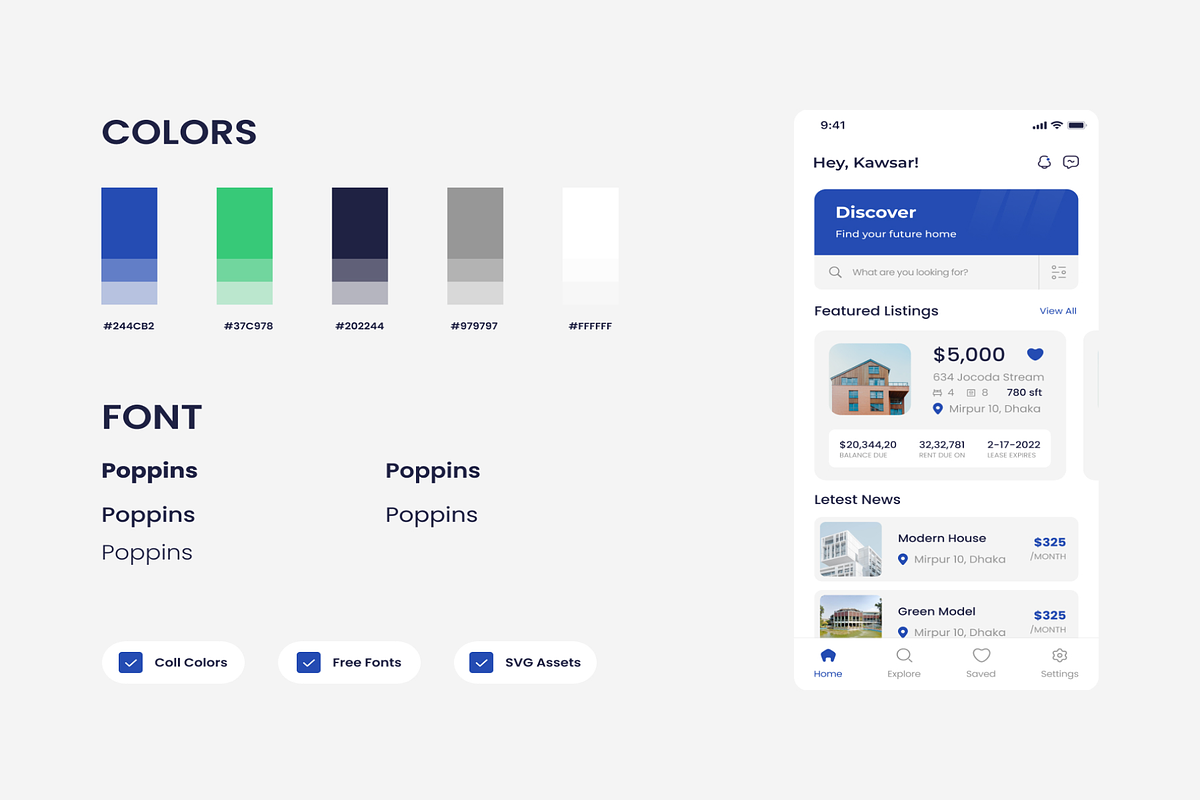 Reella - Real Estate App UI Kit, an App Template by Creative Perspective (Photo 4 of 6)