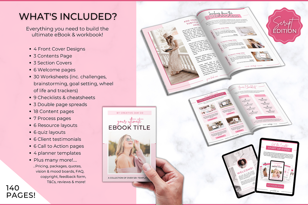 eBook & Workbook Bundle! 140 Pages, a Marketing Template by Templatables (Photo 2 of 10)
