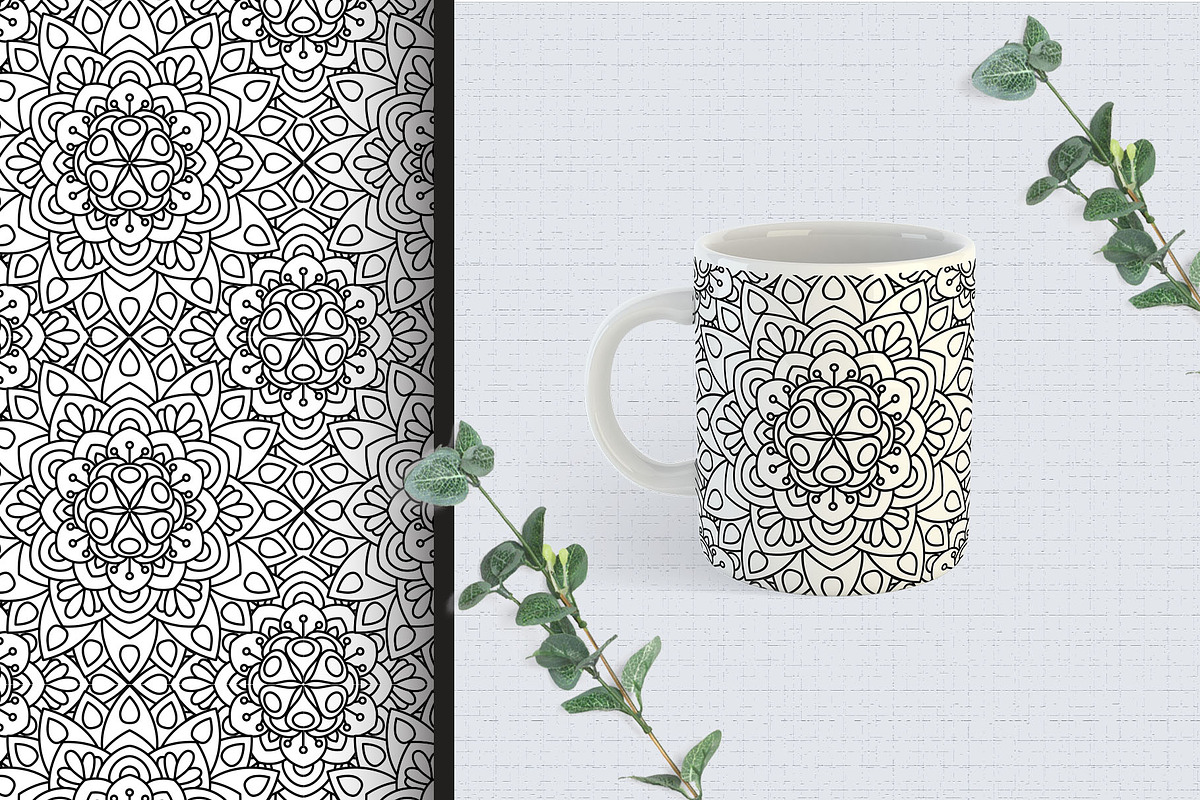 100 Mandalas Seamless Patterns, a Pattern Graphic by Elinorka (Photo 21 of 23)