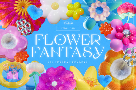 Flower Fantasy v.2: 3D Illustrations