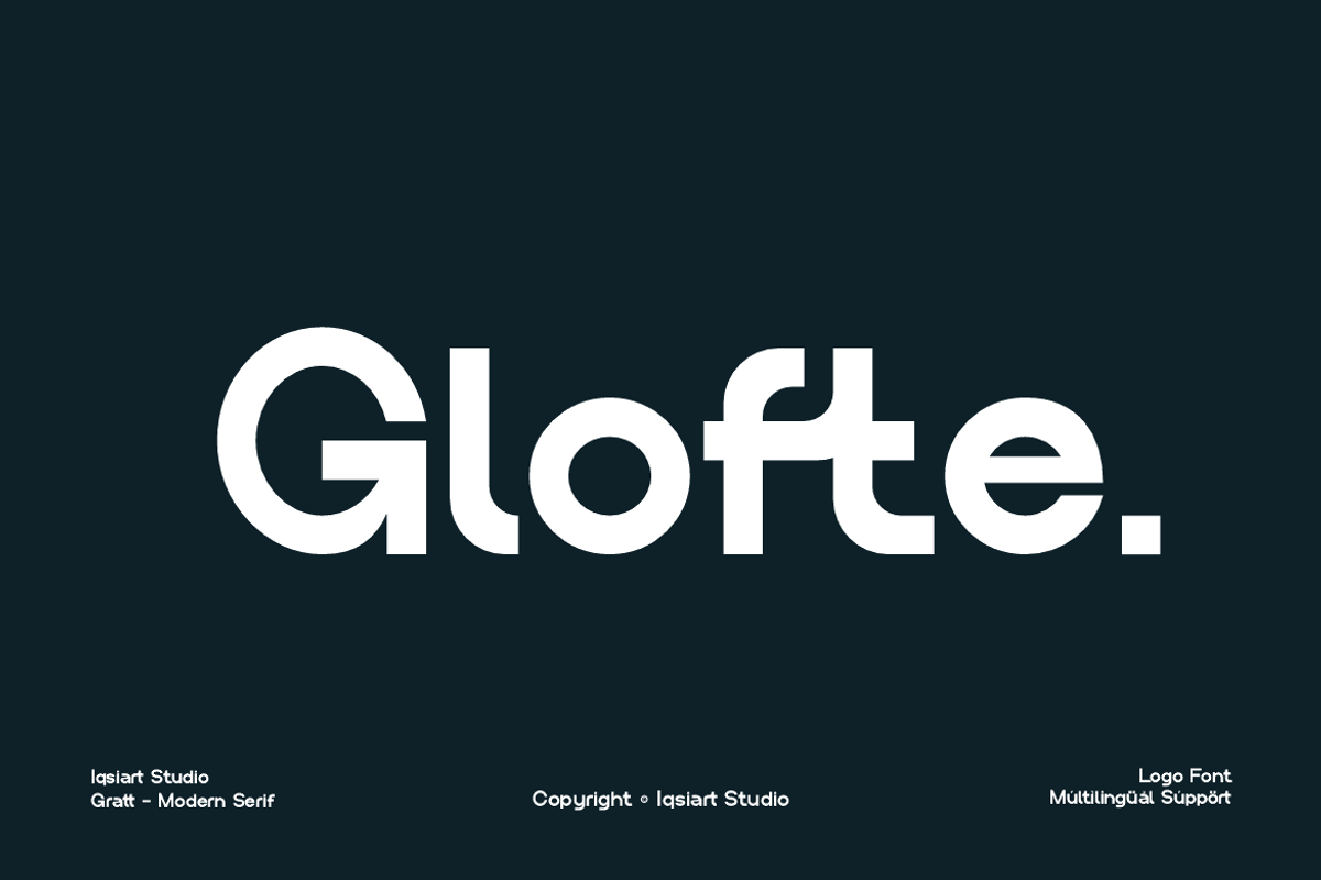 Glofte - Modern Logo Font, a Sans Serif Font by Iqsiart Studio (Photo 1 of 12)