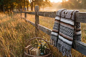 Rural Scene with Rustic Fence, a Nature Photo by Virgo Studio