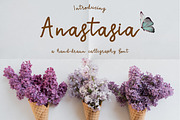 Anastasia a calligraphic font, a Script Font by Just Bia (Thumbnail 1 of 8)