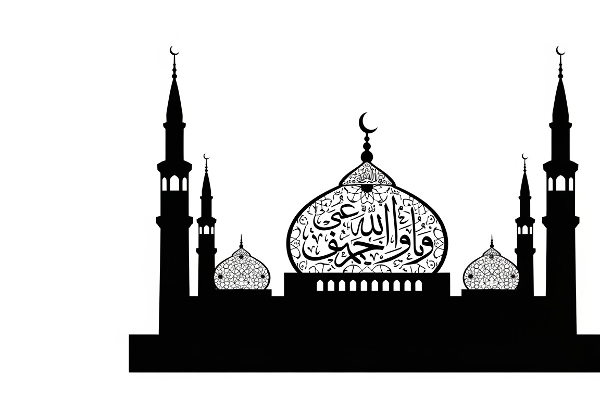 Beautiful Ramadan mosque silhouette, an Illustration by Amazin_art (Photo 12 of 31)