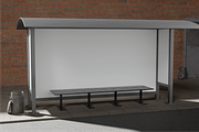 Bus Stop Shelter Mockup, an Advertising Mockup by Dudukbersama (Thumbnail 3 of 4)