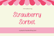 PGR Strawberry Sorbet, a Handwritten Font by Pikgura (Thumbnail 1 of 9)
