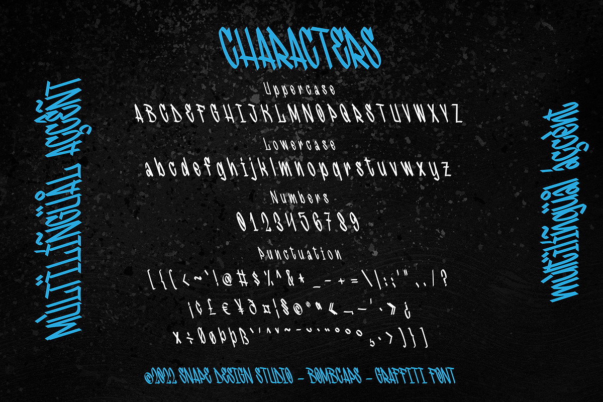 Bombcaps - Graffiti Font, a Font by Snape Design Studio (Photo 2 of 5)
