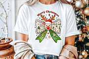 Merry Christmas Deer With Bow PNG, an Illustration by Sublimation Artist (Thumbnail 2 of 9)