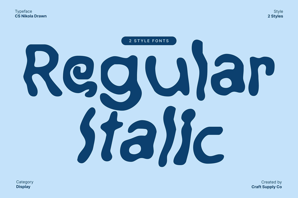 CS Nikola Drawn, a Sans Serif Font by Craft Supply Co. (Photo 2 of 8)