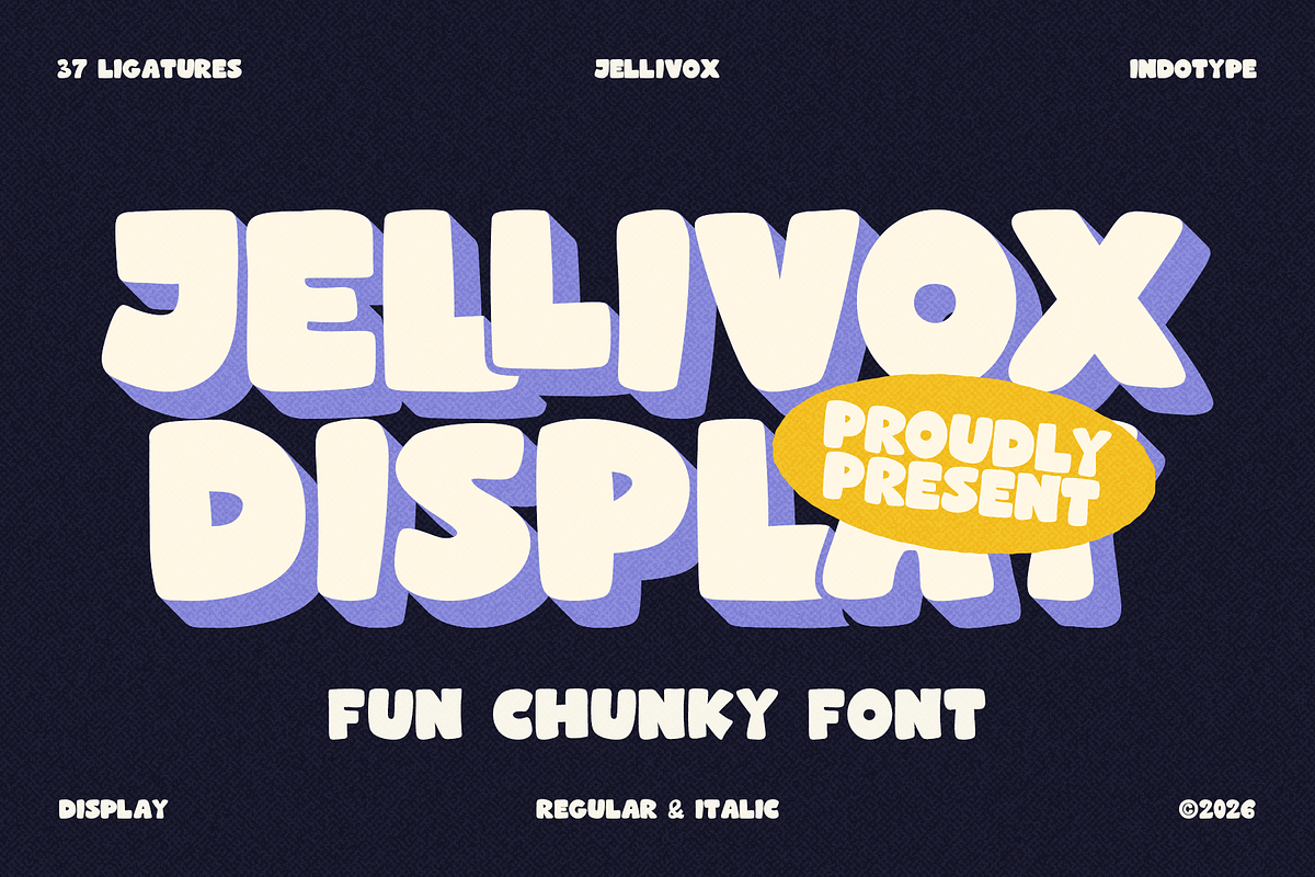 JELLIVOX - Fun Chungky Font, a Sans Serif Font by Indotype Foundry (Photo 1 of 10)