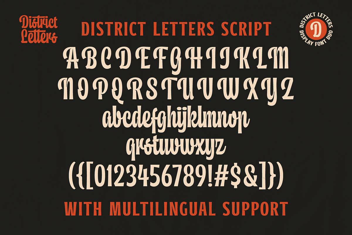 District Letters Font Duo, a Script Font by Abbasy Studio (Photo 6 of 12)