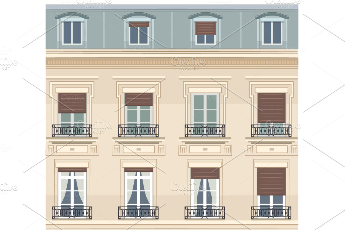 12 building facades. VECTOR, a Food Illustration by Natalka Dmitrova art (Photo 10 of 14)