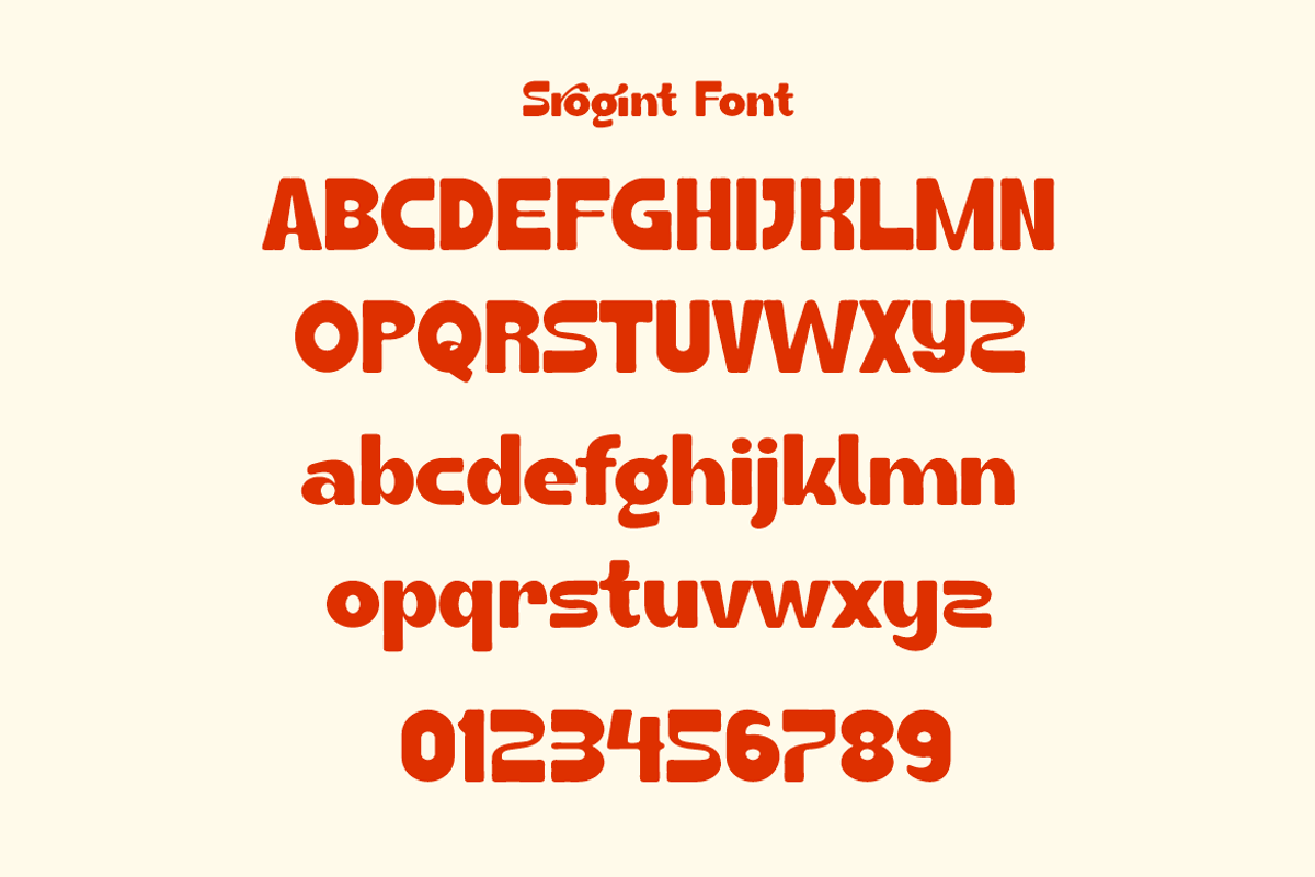 Srogint - Food Display Font, a Sans Serif Font by Iqsiart Studio (Photo 9 of 11)