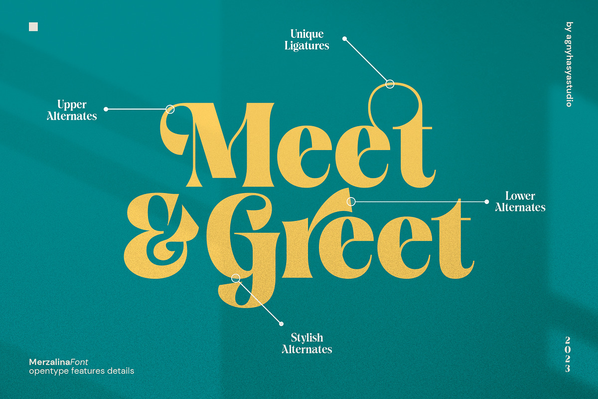 Merzalina - A Decorative Serif, a Serif Font by agnyhasyastudio (Photo 5 of 10)