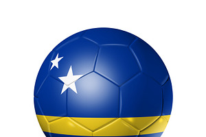 Soccer football ball with Curacao flag, a Sport Illustration by GoodGoods