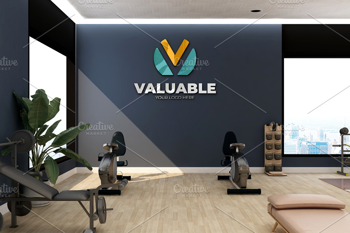 Gym Wall Logo Mockup PSD, a Product Mockup by Ayy (Photo 15 of 24)