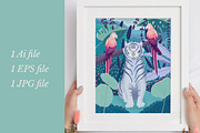 Blue Tiger Illustration, an Animal Illustration by Blue Lela Design (Thumbnail 2 of 3)