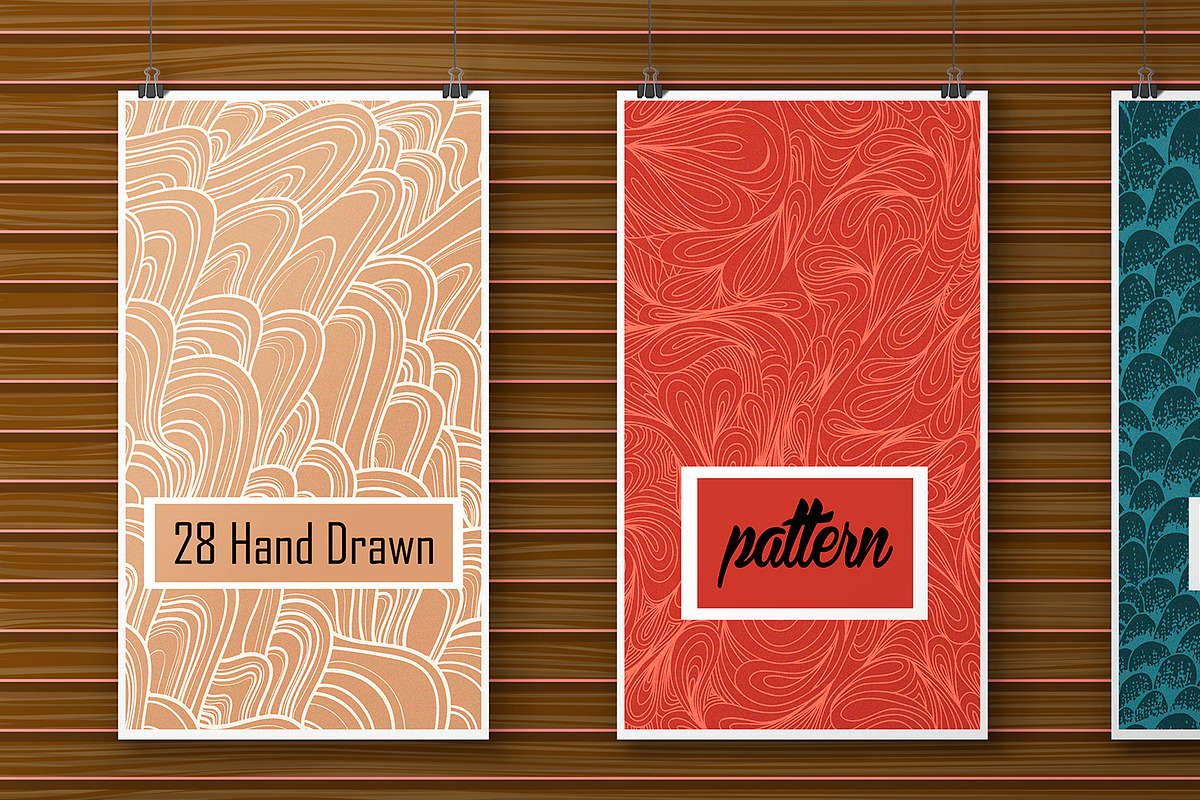 28 Hand Drawn patterns with mesh., a Pattern Graphic by redstudio (Photo 4 of 4)