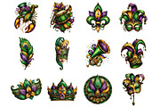 Mardi Gras Sublimation Clipart, a Graphic by CitraGraphics (Thumbnail 3 of 5)