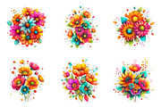 Whimsical spring daffodil flowers, an Illustration by SinaCreation (Thumbnail 5 of 11)