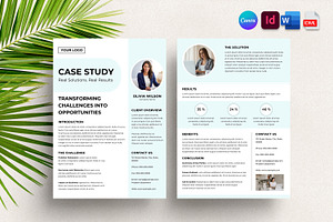 Minimalist Case Study Flyer, a Flyer Template by SmmrDesign