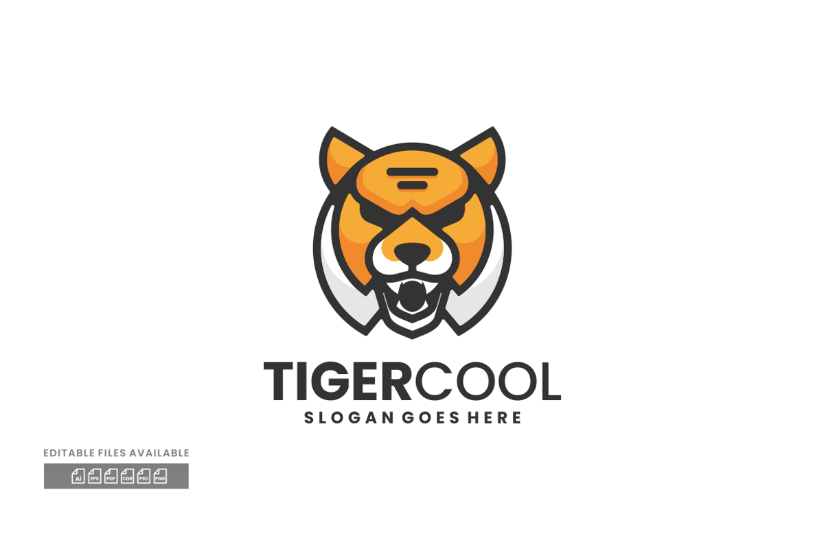 Tiger Simple Mascot Logo, a Branding & Logo Template by ivan_artnivora