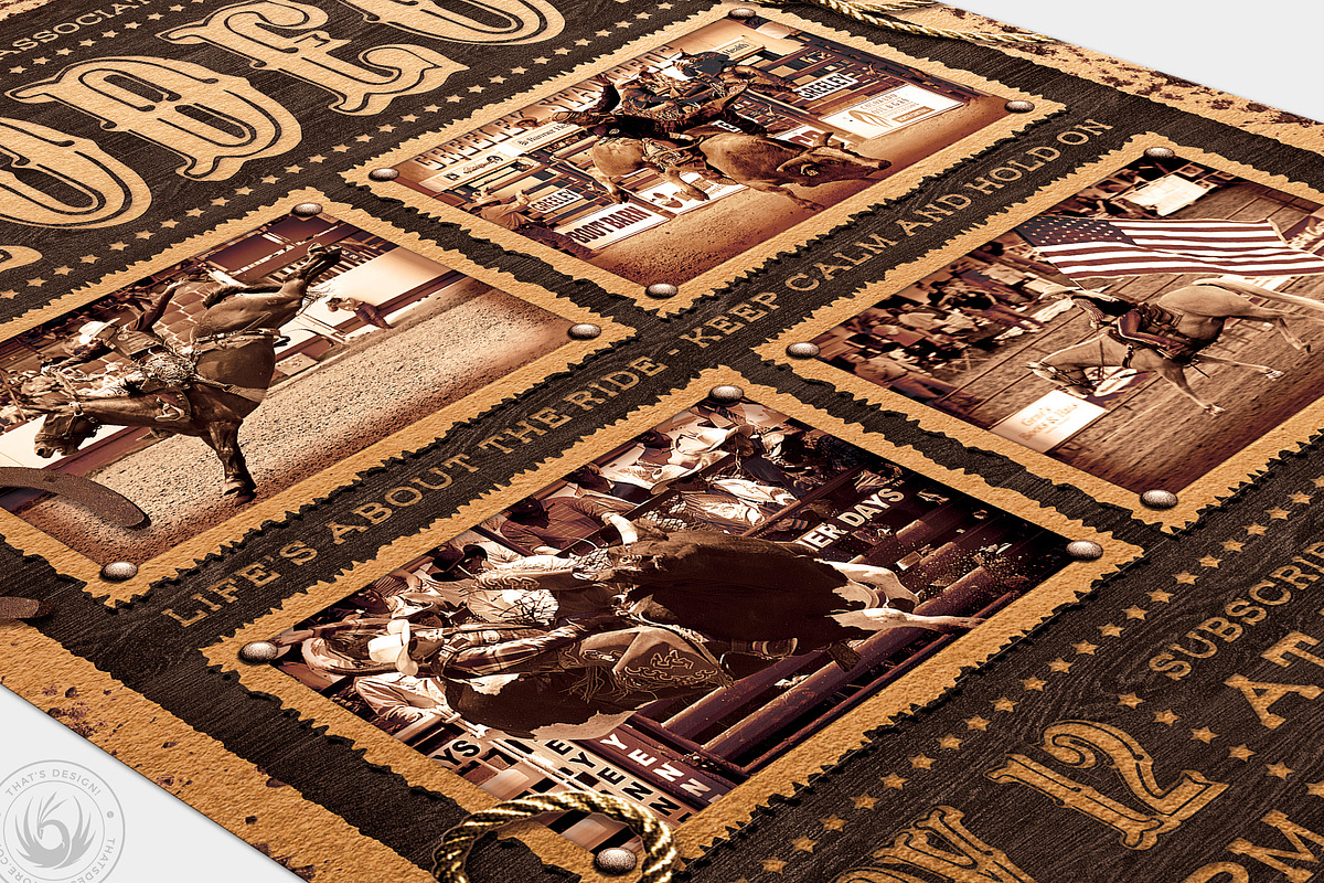 Western Rodeo Flyer Template Design