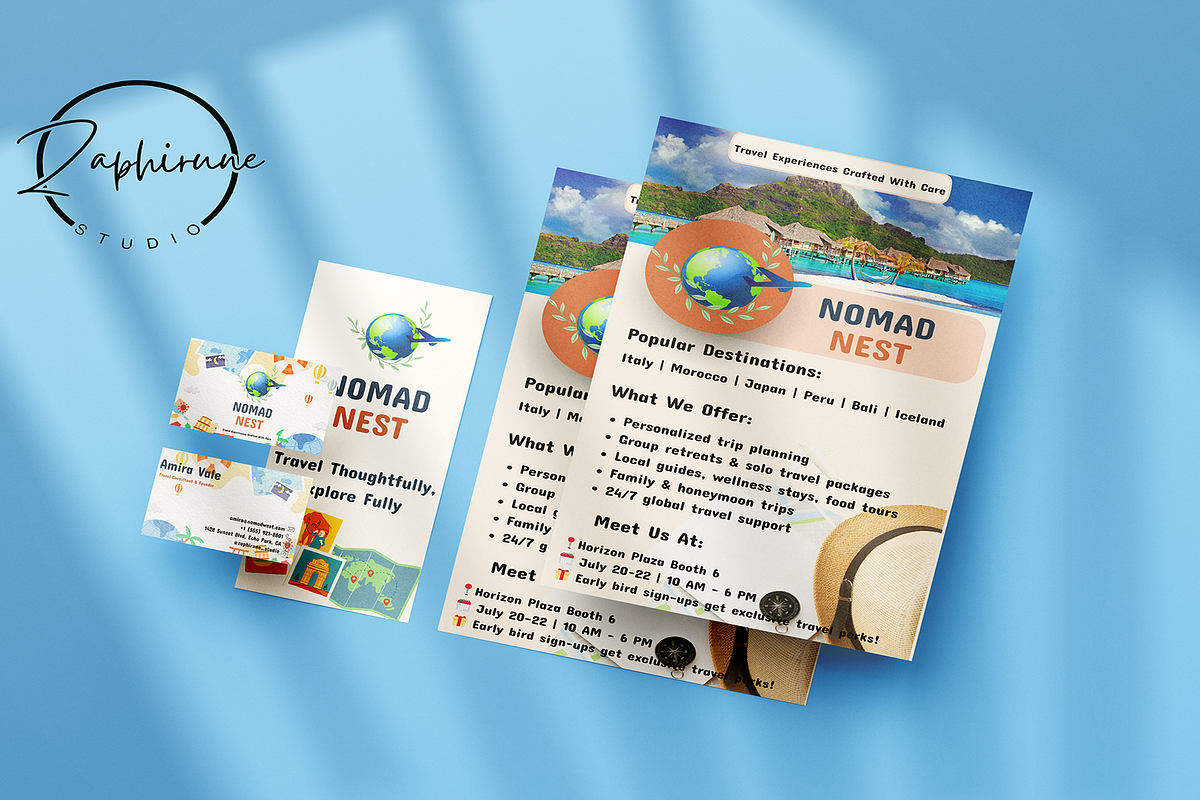 Travel Agency Branding Bundle, a Branding & Logo Template by Zaphirune_Studio (Photo 1 of 4)