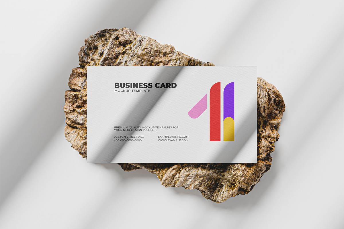 Business Card Mockup, a Business Card Template by Designer Dude