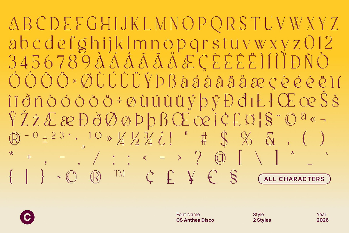 CS Anthea Disco, a Serif Font by Craft Supply Co. (Photo 8 of 8)