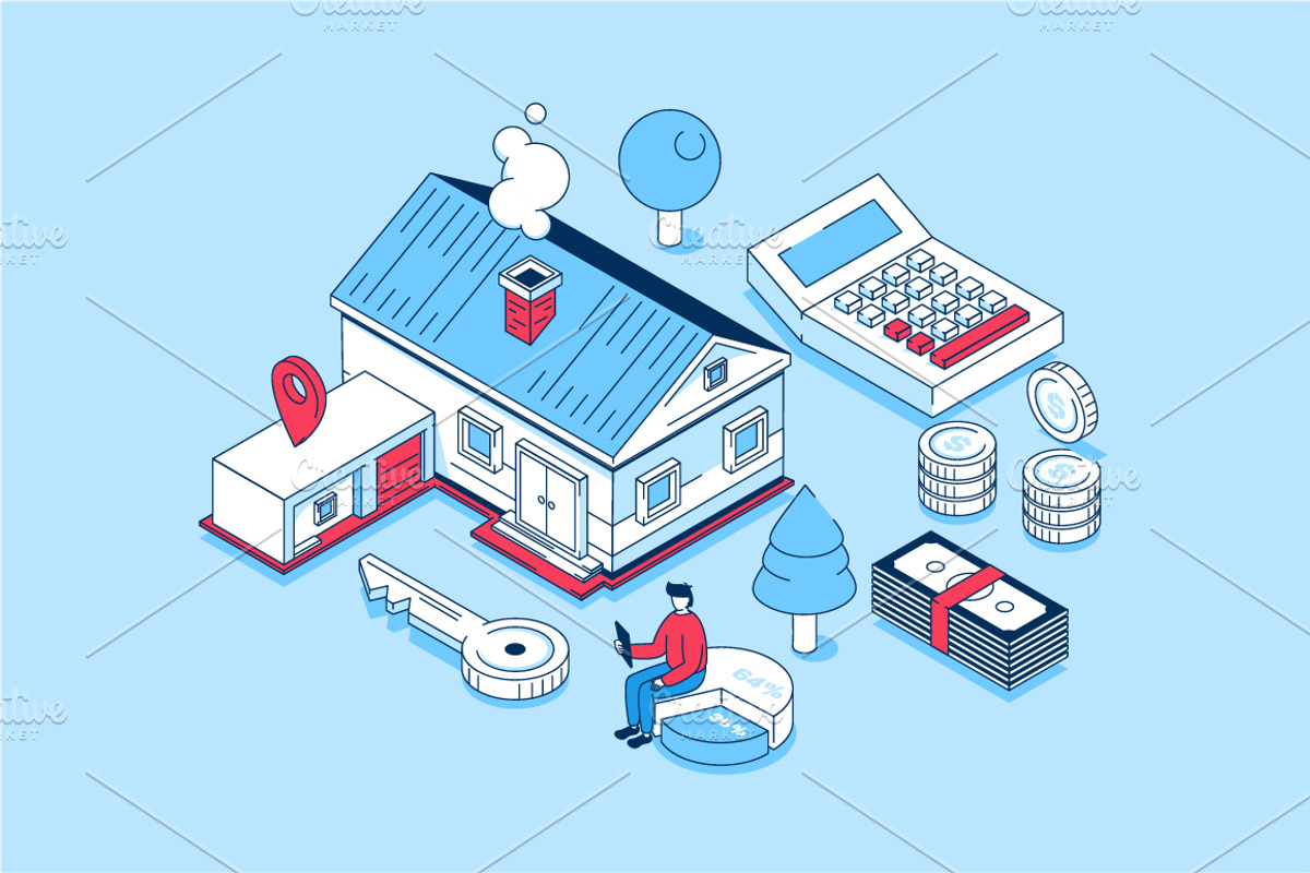 Isometric Concepts Illustrations, a Finance Illustration by alexdndz (Photo 14 of 26)